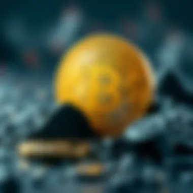Visual depiction of cryptocurrency price volatility